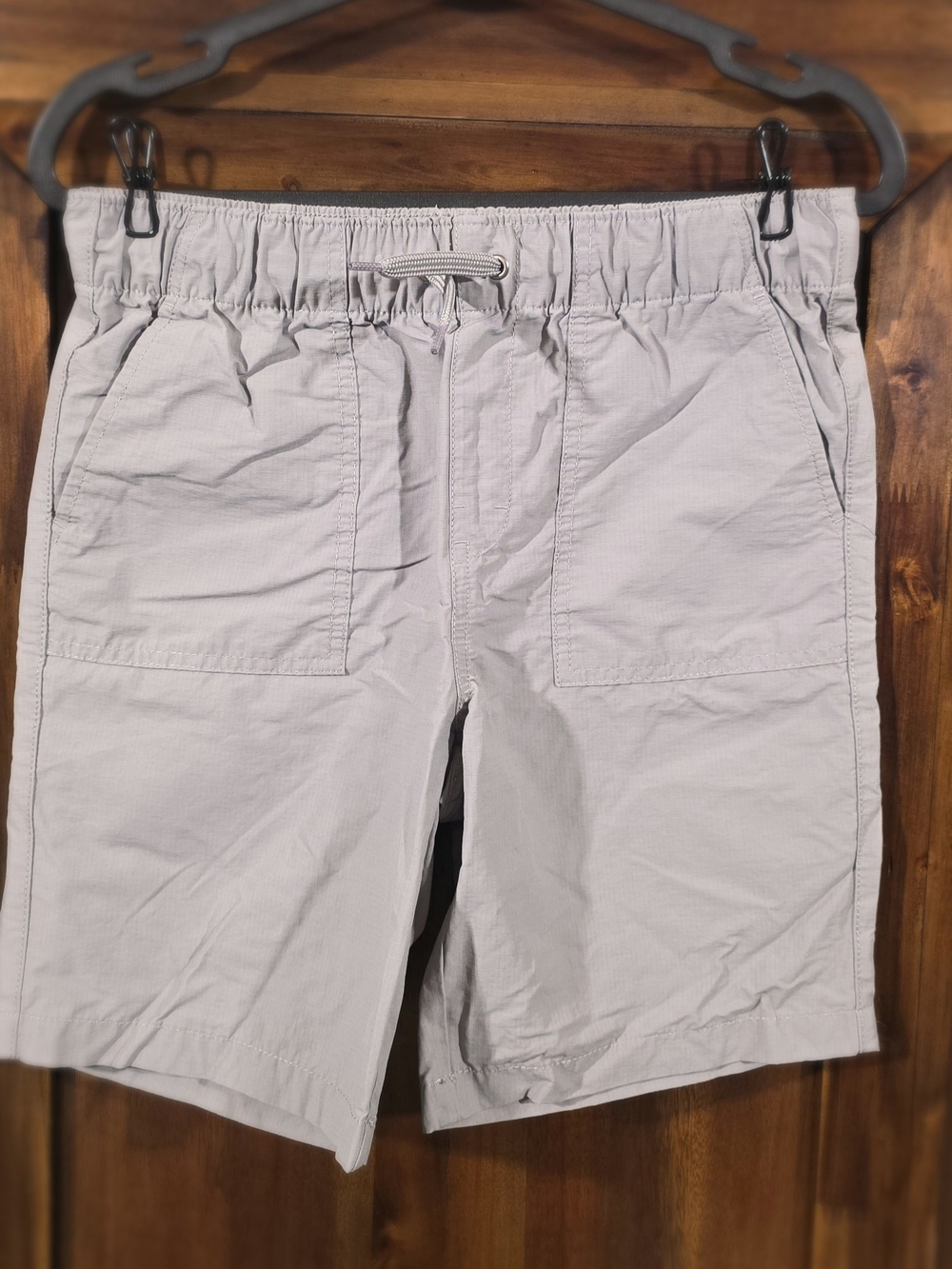 Falls Creek Boys Drawstring Elastic Waist Shorts - Light Gray